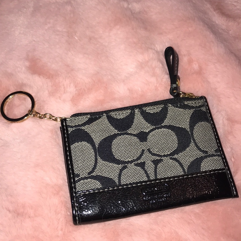 black coach change purse